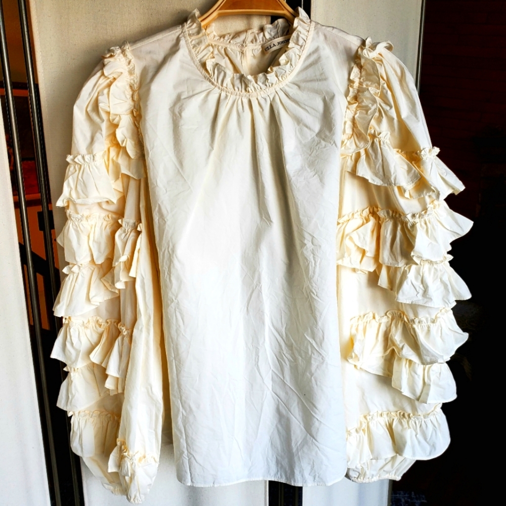 Ulla Johnson Pippa Blouse Size 8 Blanc